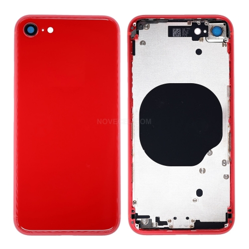Full Housing with Card Tray and Volume Button for iPhone 8_Red