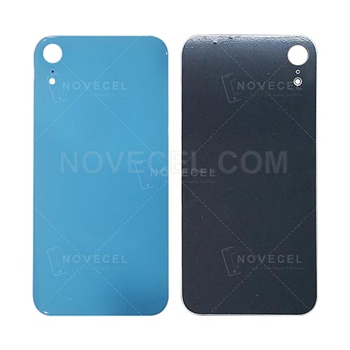 Back Cover Glass without Lens Frame and Lens for XR(6.1 inches) - Blue/Big Hole