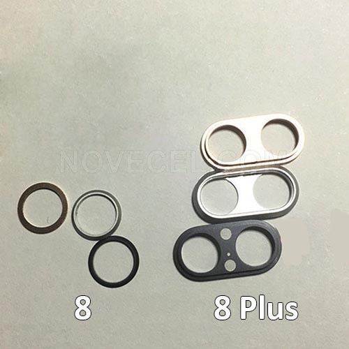10pcs Rear Camera Frame Ring For iPhone 8 Plus-Silver