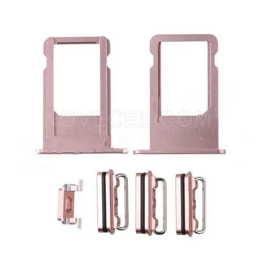 Sim Card Tray with Side Buttons for iPhone 6S Plus_Rose Gold