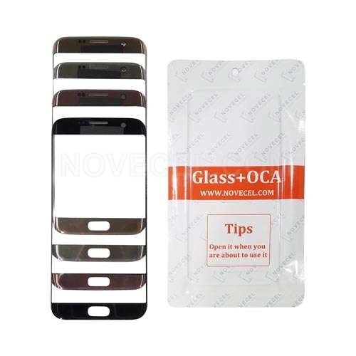 High Quality Front Glass+OCA for Samsung Galaxy S7 edge_Pink