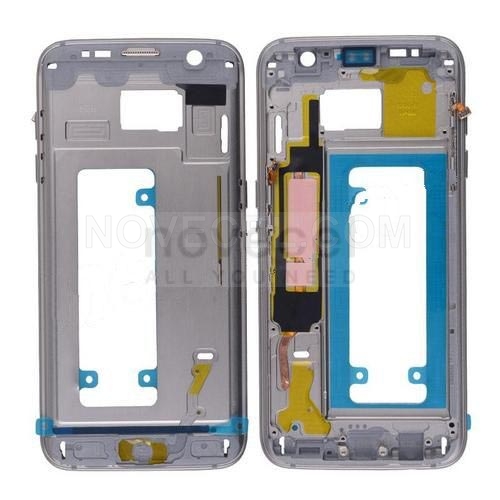 Front Housing with Bezel Frame, Power and Volume Buttons for Samsung Galaxy S7 Edge G935 -Blue