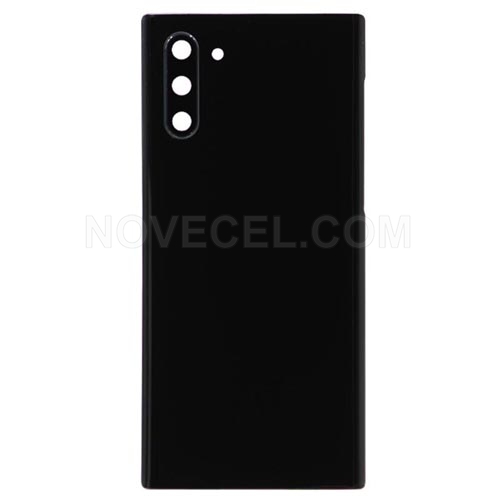 Black Back Cover Battery Door with Camera Glass Lens and Cover for Note10