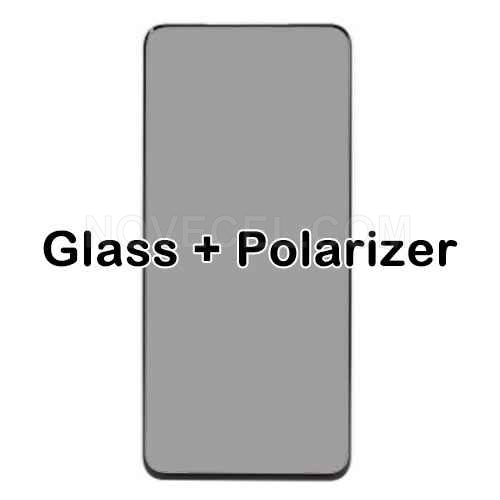 Front Glass+Polarizer Film for Samsung Galaxy A50s/A507_Black