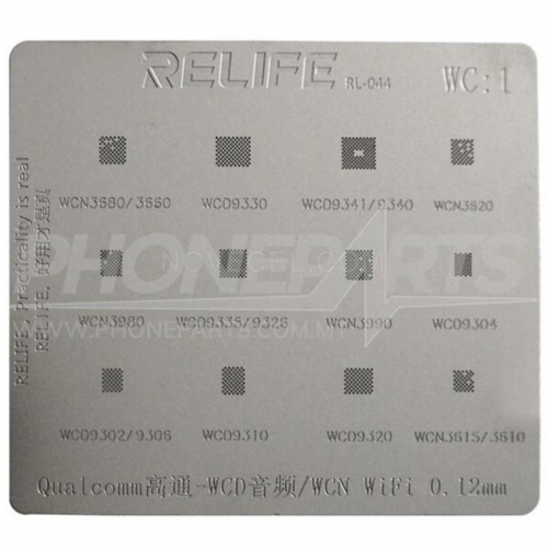 RELIFE RL-044 Precision BGA Reballing Stencils_WC1 Qualcomm WCD