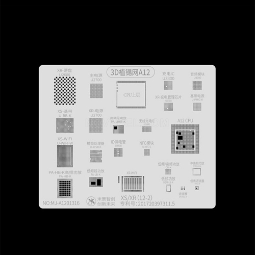 MIJING 3D Stencil for IP A12