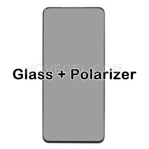 Front Glass+Polarizer Film for Samsung Galaxy A21/A215_Black