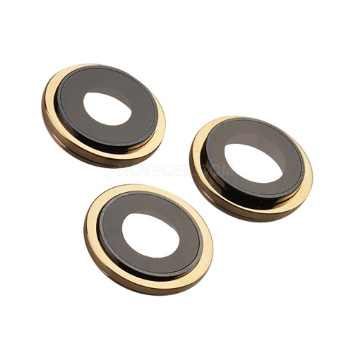 3 PCS/Set Rear Camera Lens with Outer Ring for iPhone 12 Pro Max_Gold