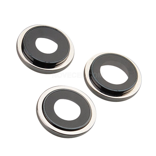 3 PCS/Set Rear Camera Lens with Outer Ring for iPhone 12 Pro Max_Silver