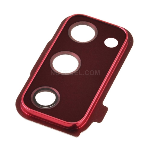 Rear Camera Glass Lens and Cover Bezel Ring for Samsung Galaxy S20 FE G780_Cloud Red
