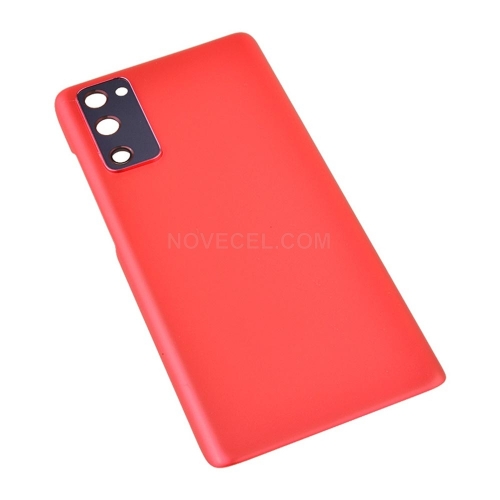 Back Cover with Camera Glass Lens for Samsung Galaxy S20 FE G780_Cloud Red
