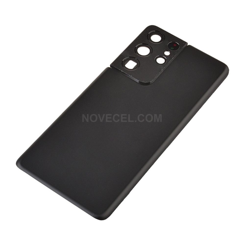 Back Cover with Camera Glass Lens for Samsung Galaxy S21 Ultra/G996_Black