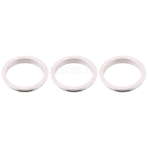 3 PCS/Set Rear Camera Outer Ring for iPhone 12 Pro_Silver