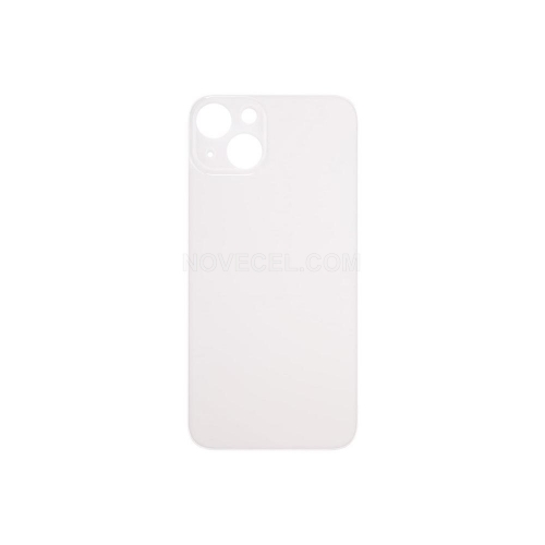 Big Hole Back Cover Glass Replacement for Apple iPhone 13 mini_Starlight/White