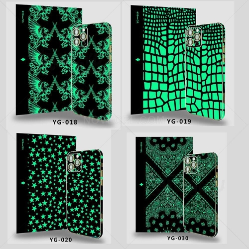 50 PCS/Lot Mixed Pattern Glow in the Dark Protection Film_BM-YG-MIX