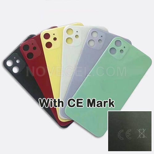 Normal Hole/CE Mark Back Cover Glass Replacement for Apple iPhone 11_Yellow