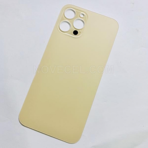 Big Hole Rear Glass Replacement Parts for iPhone 12 Pro Max_Gold