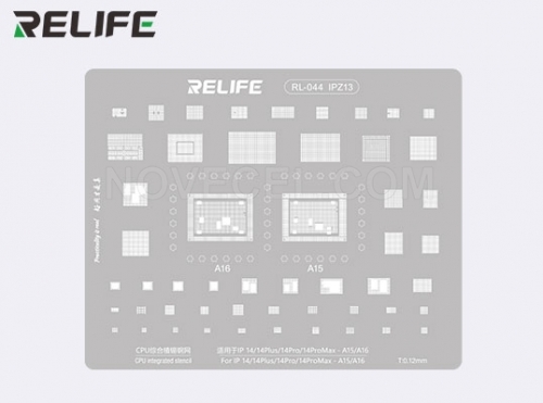 RELIFE RL-044 Precision BGA Reballing Stencils_iPhone 14/14Plus/14Pro/14Promax