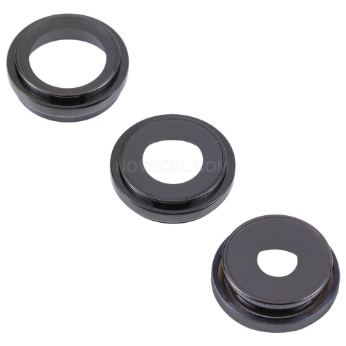 3 PCS/Set Rear Camera Lens with Outer Ring for iPhone 14 Pro/Max_Black