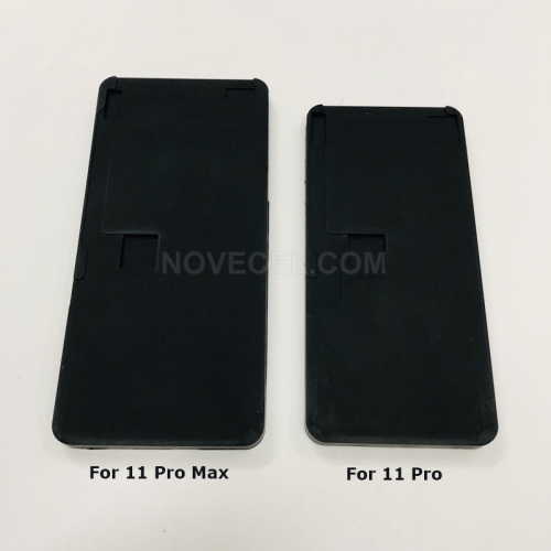 Black Rubber Laminating Pad with Flex Cable Space for iPhone 11 Pro