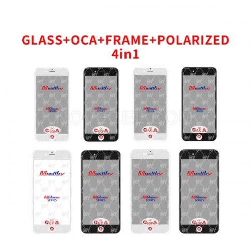 MY Series Front Glass+OCA+Frame+Polarizer for iPhone 6 Plus-White