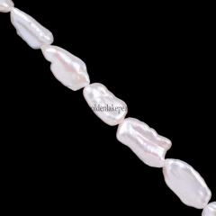 Longwise-drilled Biwa Pearls, 6x24~7x27mm, Approx 39cm~38cm/strand