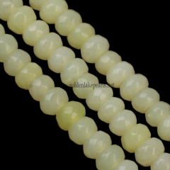 Lemon Jade Faceted Rondelles, Approx 2x4mm, Approx 38cm/strand