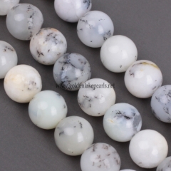 White Opal Plain Rounds, Approx 6-12mm, Approx 38cm/strand