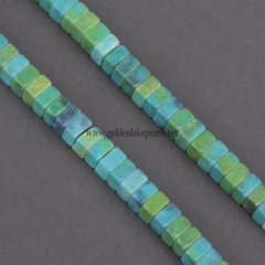 Dyed Green&Blue Color Synthetic Anion Oxide Bead Square, Approx 2.5x1.5mm, Approx 38cm/strand