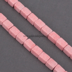 Dyed Red Color Synthetic Anion Oxide Bead cuboid, Approx 2x2x3mm, Approx 38cm/strand