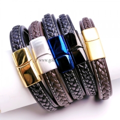 Black Leather Cord Bracelets, Sell By Piece