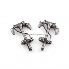 Antique Silver Color Plated Stainless Steel Boat Anchor Charm Pendants, Approx 22x32mm, Sell by Piece