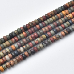New Picasso Jasper Plain Rondelles, Approx 2x4mm, Approx 38cm/strand New Picasso Jasper Plain Rondelles, Approx 2x4mm, Approx 38cm/strand