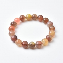 Multicolor Agate Plain Rounds Stretch Bracelets, Approx 10mm, Sell by Piece