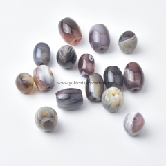 Botswana Agate Plain Drum Beads, Approx 12-15x14-20mm, Sell by Piece