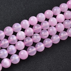Lilac Selenite Plain Rounds, Approx 6-10mm, Approx 38cm/strand