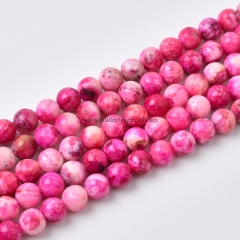Dyed Light Fuchsia Hemimorphite Plain Rounds, Approx 3-14mm, Approx 38cm/strand
