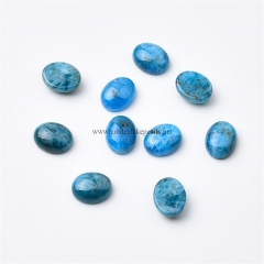 Apatite Plain Oval Cabochons, Approx 8x10-10x14mm(±0.2mm), Sell by Piece