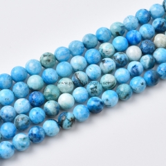 Dyed Blue Hemimorphite Plain Rounds, Approx 3-14mm, Approx 38cm/strand
