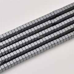 Black Hematite Hexagon Nuts, Approx 2x1-6x3mm, Approx 38cm/strand