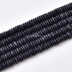 Blue Sandstone Plain Rondelles, Approx 2.5x6mm, Approx 38cm/strand