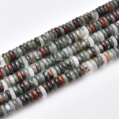 African Blood Stone Plain Rondelles, Approx 2.5x6mm, Approx 38cm/strand