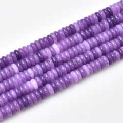 Dyed Lepidolite Color Jade Plain Rondelles, Approx 2.5x6mm, Approx 38cm/strand