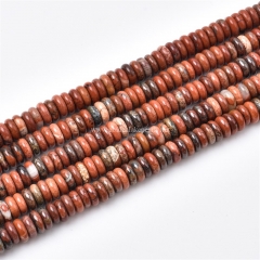 AB Grade Red Jasper Plain Rondelles, Approx 2.5x6mm, Approx 38cm/strand