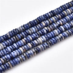 Sodalite Plain Rondelles, Approx 2.5x6mm, Approx 38cm/strand