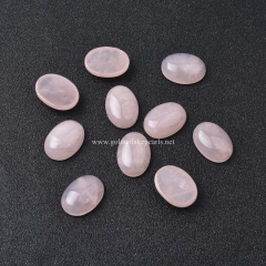 Rose Quartz Plain Oval Cabochons, Approx 10x14-13x18mm(±0.2mm), Sell by Piece