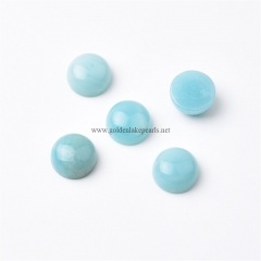 Amazonite Plain Round Cabochons, Approx 4-12mm(±0.2mm), Sell by Piece