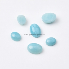 Amazonite Plain Oval Cabochons, Approx 6x8-10x14mm(±0.2mm), Sell by Piece