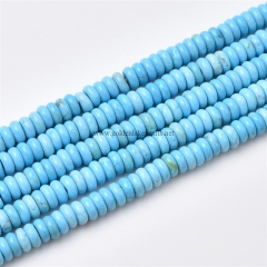 Dyed Blue Magnesite Plain Rondelles, Approx 2.5x6mm, Approx 38cm/strand Dyed Blue Magnesite Plain Rondelles, Approx 2.5x6mm, Approx 38cm/strand