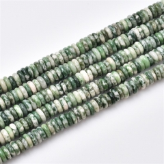 Green Spot Jasper Plain Rondelles, Approx 2.5x6mm, Approx 38cm/strand Green Spot Jasper Plain Rondelles, Approx 2.5x6mm, Approx 38cm/strand